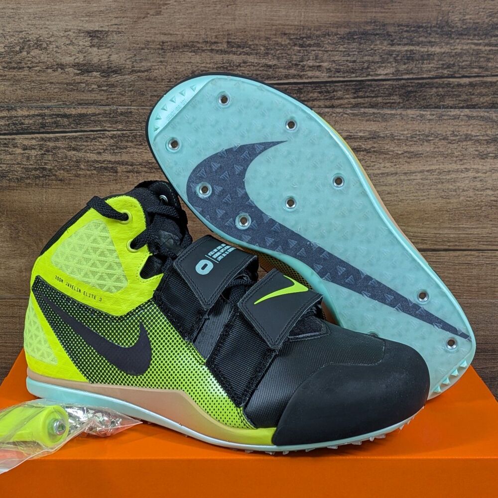 Nike Zoom Javelin Elite 3 Men's 9 Black Volt Purple Throwing Shoes DV9193-001